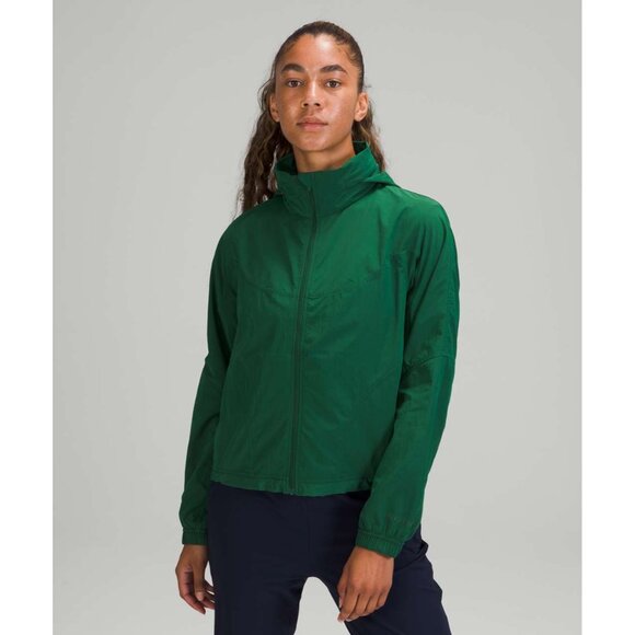 lululemon athletica Jackets & Blazers - Lululemon Size 6 Lightweight Hooded Jacket Everglade Green Stowable Hood